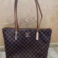 Нова кожена чанта торба LV  Louis Vuitton кафява , снимка 2 - Чанти - 45112215