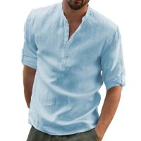 Мъжки ленени ризи , снимка 2 - Ризи - 45503922