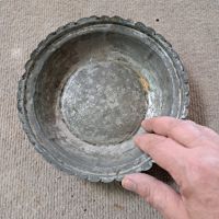 Стара медна, калайдисана чиния, снимка 2 - Колекции - 45513132
