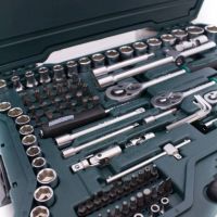 Гедоре комплект тресчотки с вложки и ключове- 215 части Mannesmann 98430, снимка 2 - Куфари с инструменти - 45218371