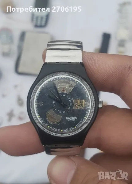 SWATCH ЧАСОВНИК SAB100 "BLACK MOTION" АВТОМАТИЧЕН 1991 ОРИГИНАЛ, снимка 1