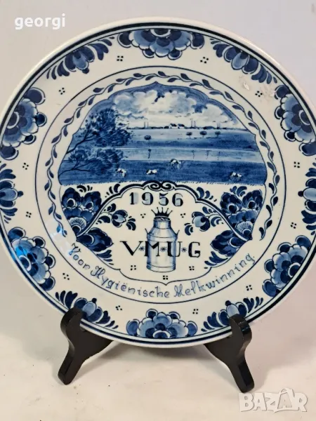 декоративна порцеланова чиния за стена  Delft 25/4, снимка 1