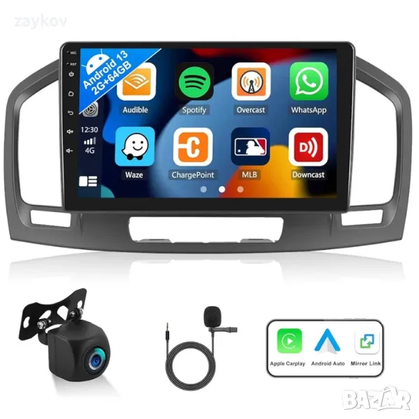 Автомобилно радио Android 13 за Buick Regal 2009-2013/Opel Insignia 2008-2013 с Carplay Android Car, снимка 1