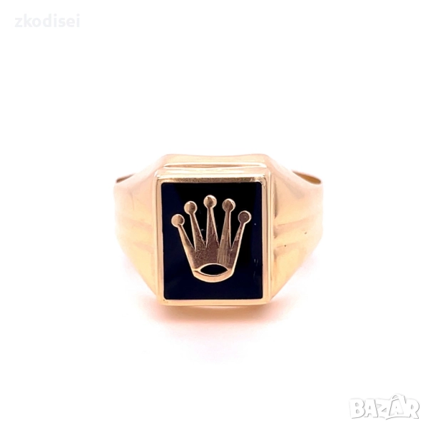Златен мъжки пръстен 5,10гр. размер:67 14кр. проба:585 модел:34812-1, снимка 1