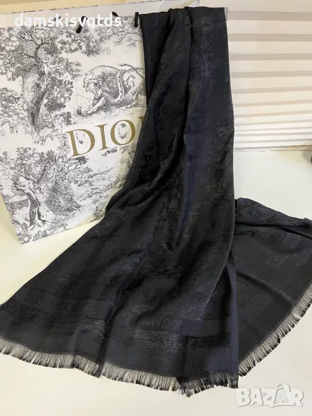 Нов шал DIOR черен с кутия, снимка 1