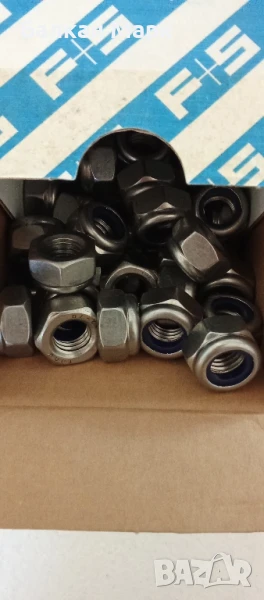 Гайка стопорна M12 – неръждаема, DIN 985 (A2),100бр., снимка 1