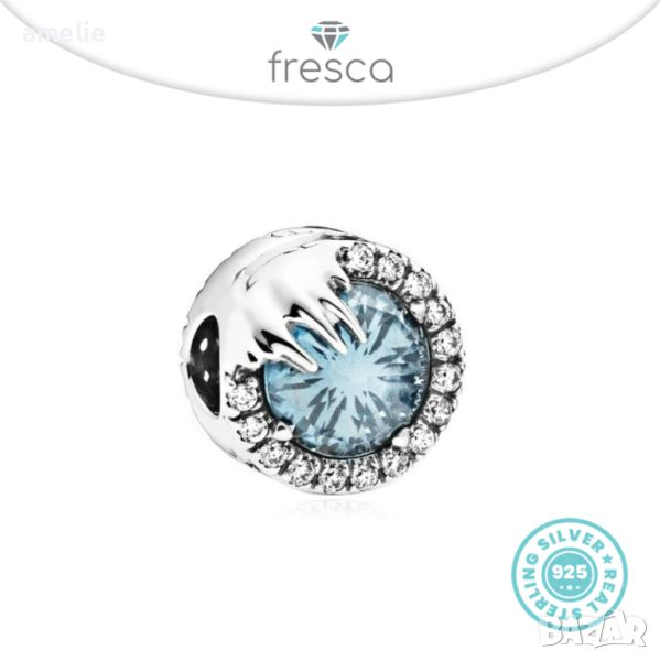 Талисман Fresca по модел тип Пандора сребро 925 Pandora Frozen Charm the power of Elza., снимка 1