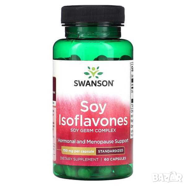 Swanson Соеви изофлавони, 750 mg, 60 капсули, снимка 1