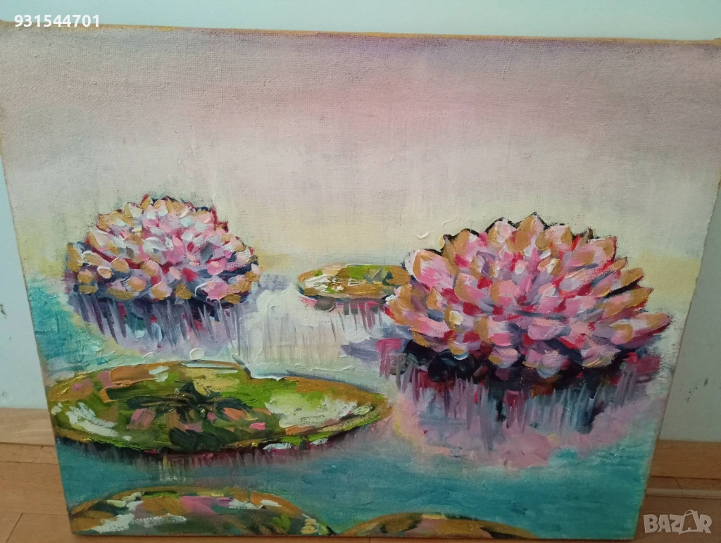 картина "Водни лилии" - масло, снимка 1