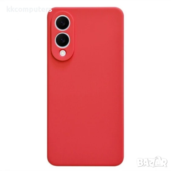 Силиконов кейс bSmart Silicone Soft Cover, За Samsung Galaxy S25 Edge, Червен, снимка 1