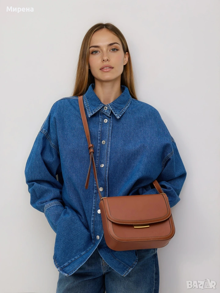 НОВА кожена чанта през рамо RESERVED, снимка 1