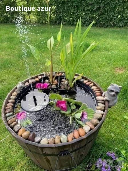 👉Соларен фонтан плаващ .Идеален декор за всяка градина, снимка 1
