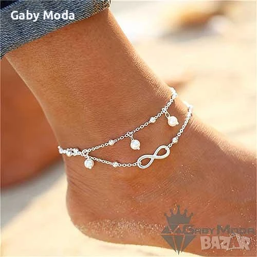 Дамска гривна за глезен Безкрайност, снимка 1
