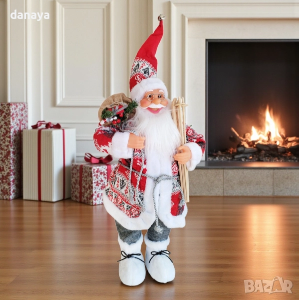 6223 Голяма фигура на Дядо Коледа коледна украса за интериор, 63 см, снимка 1