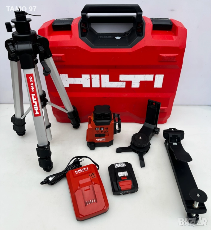 Hilti PM 30-MG - Лазер с 3 зелени линии 360° перфектен!, снимка 1