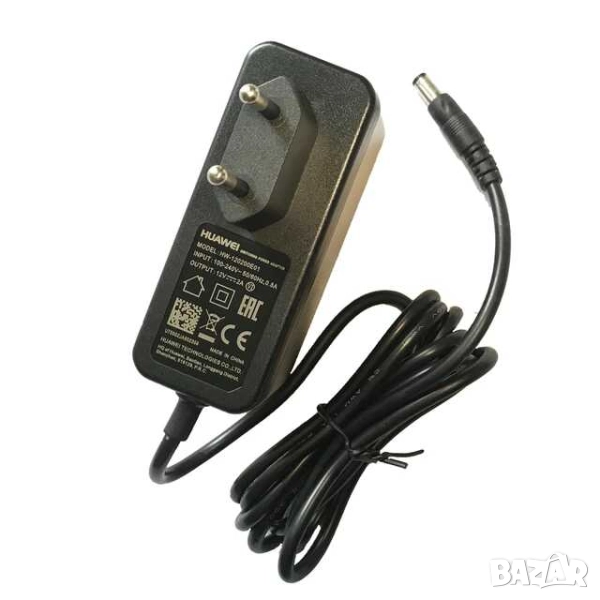 Зарядно устройство Huawei, 220V, 0.2A - 12V, 0.5A, 1.5 м, Черно, снимка 1