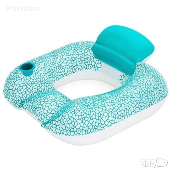 Надуваем дюшек тип стол, Bestway 102 x 94 cm, Тюркоаз, снимка 1