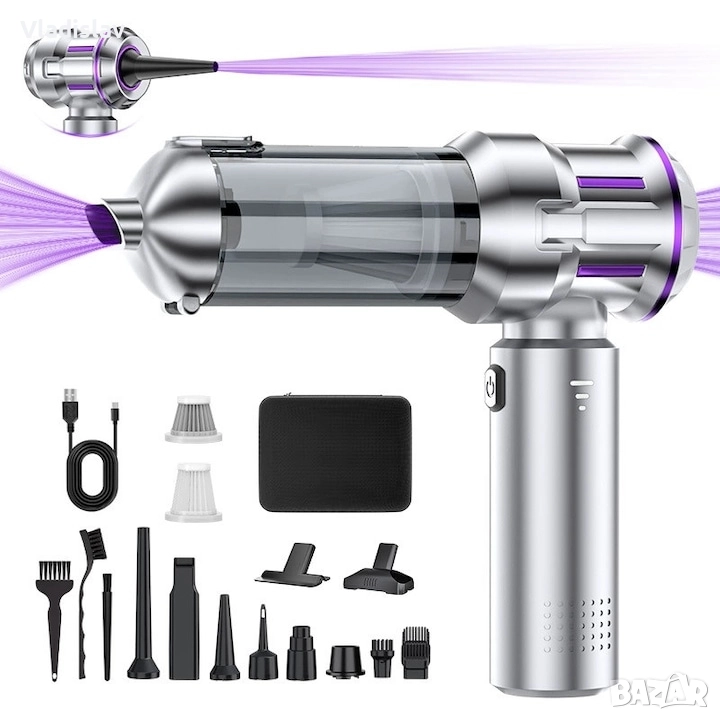 Преносима многофункционална прахосмукачка за кола ST-6691Plus, 16000Pa, снимка 1