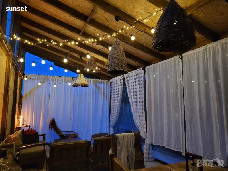 БЕЛИ ЛЕНЕНИ пердета (3 бр )-145/ 230, снимка 1