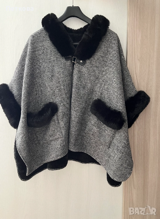 Дамско яке - пончо, снимка 1