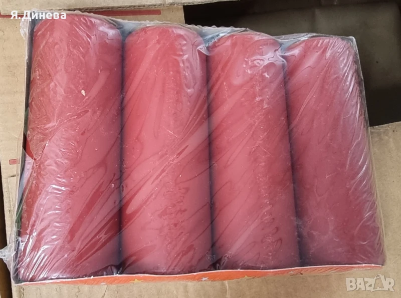 Стилни червени свещи, снимка 1