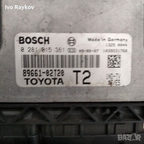 ЕКУ , ECU Toyota Auris 1.4 D4D , 89661-02T20, снимка 1