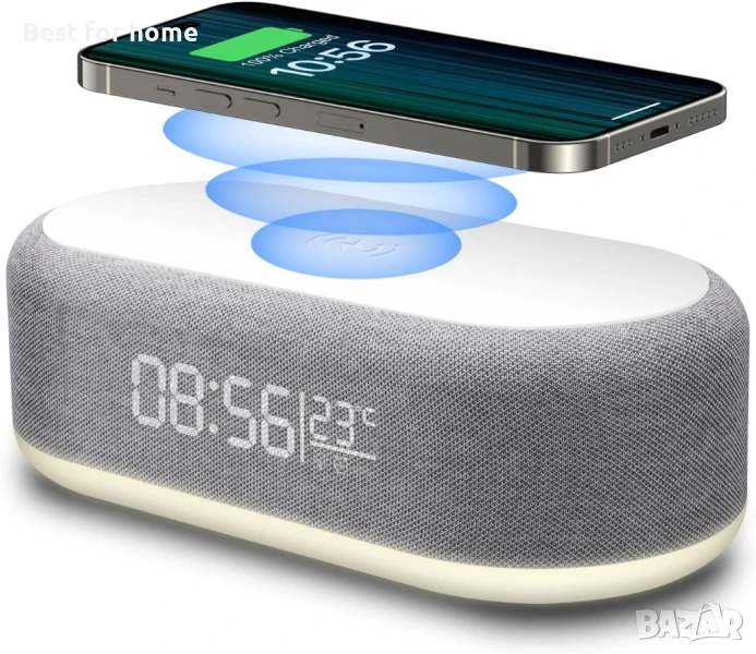 PDKUAI 4-в-1 будилник със станция за зареждане, снимка 1