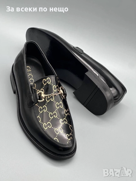 Gucci Мъжки Черни Ежедневни Обувки Гучи Код E790, снимка 1