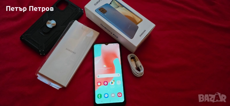 Samsung Galaxy A12 64GB Blue ПЪЛЕН КОМПЛЕКТ!-разпечатан за снимките!, снимка 1