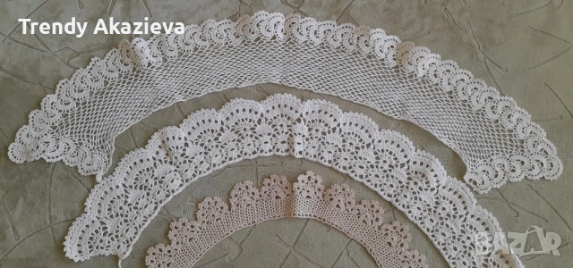  Плетени на една кука якички и коланчета, снимка 2 - Други - 53813890