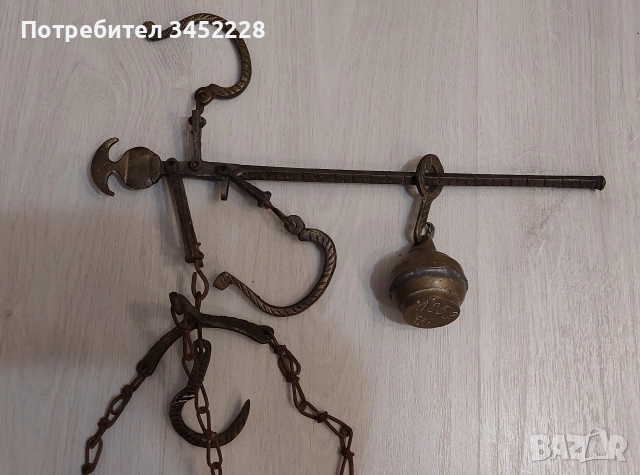 кантар паланца ретро мед и месинг за колекционери , снимка 4 - Антикварни и старинни предмети - 52966591