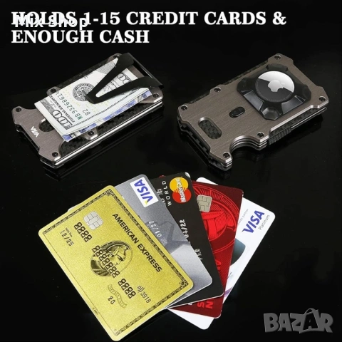 Мъжки портфейл с държач за AirTag, снимка 5 - Други - 53884673
