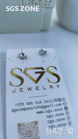 Сребърни обеци с прозрачен топаз, снимка 3 - Обеци - 52875177