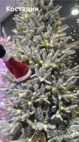 Коледна елха с вградени лампички по връхчетата, снимка 7 - Други - 52213297