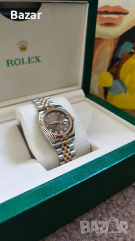 Дамски Rolex 31mm Автоматичен , снимка 5 - Дамски - 50917744