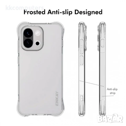 OnePlus 13s 5G / OnePlus 13T 5G Удароустойчив ENKAY Силиконов Калъф и Протектор, снимка 4 - Калъфи, кейсове - 50712356