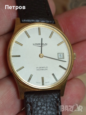 Часовник "Lincoln"(swiss made), снимка 2 - Антикварни и старинни предмети - 52661269