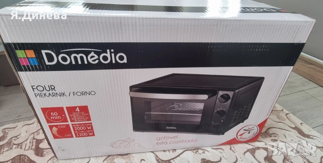 Фурна Domedia 2000w 38л, снимка 5 - Печки, фурни - 54133336