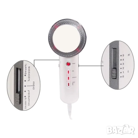 Ултразвуков уред 3 в 1, кавитация, целулит, отслабване, масаж, снимка 5 - Козметични уреди - 52062234