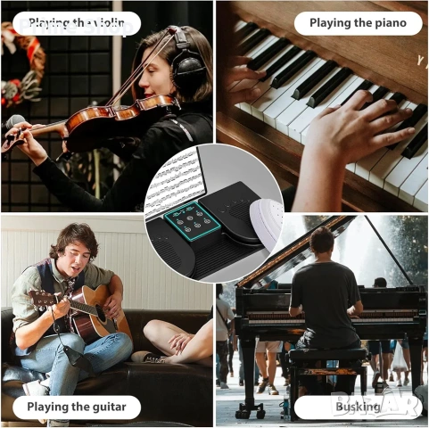 Bluetooth педал за прелистване на страници с RGB подсветка, Doohoeek, снимка 8 - Друга електроника - 53541940