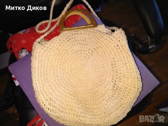 Answear Lab маркова женска чанта от прежда Raffia 42х36х11см нова, снимка 1 - Чанти - 46810347