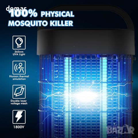 Zapoop 14W UV Електрически убиец на насекоми, капан за комари, за 60㎡, снимка 2 - Други стоки за дома - 45511685