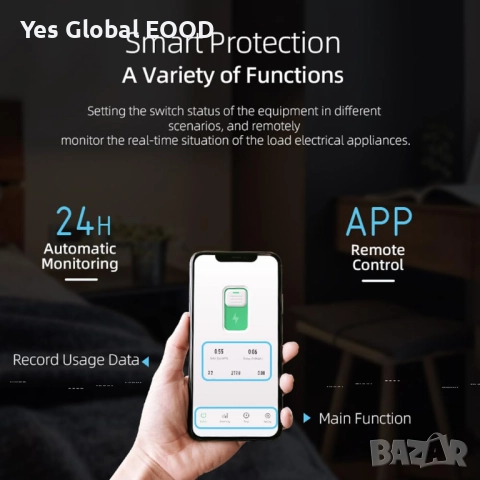 Смарт DIN реле 16A с безжично управление съвместимо с Tuya, снимка 5 - Друга електроника - 52849569