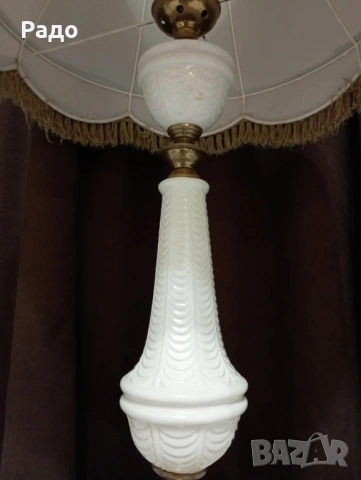 Много голяма старинна лампа с красив абажур, снимка 3 - Антикварни и старинни предмети - 52511885