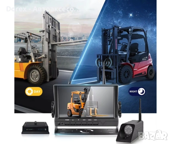 Безжична камера за мотокар със 7-инчов HD монитор, снимка 9 - Аксесоари и консумативи - 53617590