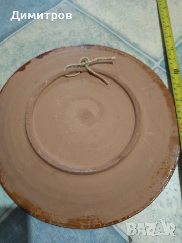 Керамична чиния за стена , снимка 2 - Антикварни и старинни предмети - 51192356