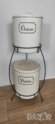 Луксозна кухненска поставка, органайзер за лук и картофикухня, тераса, снимка 2 - Други - 51130303