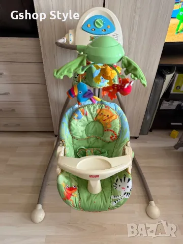 Електрическа бебешка люлка Rainforest Fisher-Price, снимка 2 - Детски люлки - 49126149