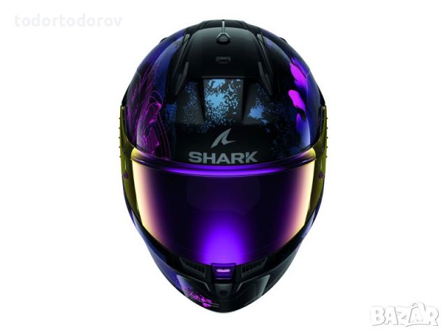 Мото Каска моторSHARK D-SKWAL 3LADY MAYFER GLOSS VIOLET,вградени очила, снимка 2 - Аксесоари и консумативи - 46102845