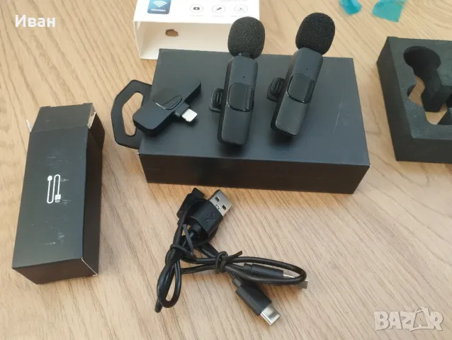 2 безжични микрофона за Iphone , снимка 6 - Микрофони - 49956917